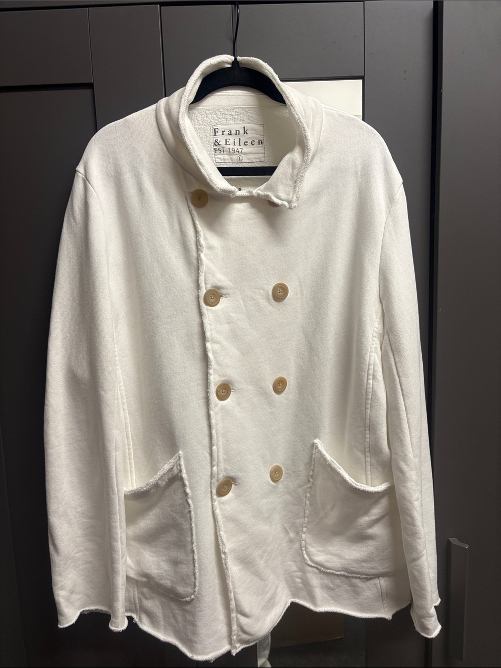 Frank & Eileen Cream Double-Breasted Women's Pea Coat